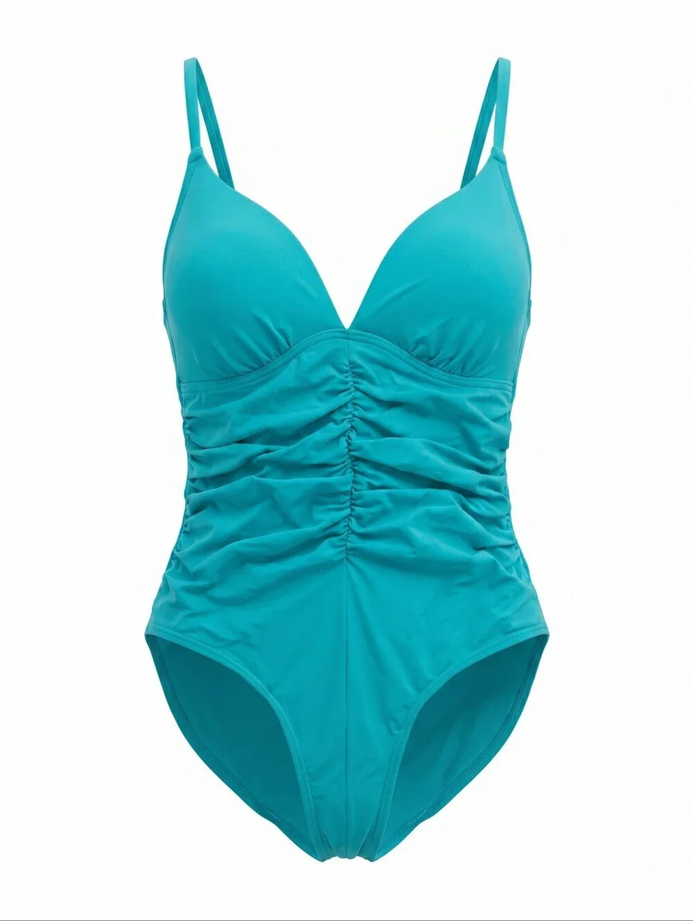Calvin Klein Ruched One-Piece Swim Suit Rushing Slimming Size 10